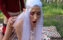 Kinky Teen Elf Getting Rammed Doggystyle In The Outdoors