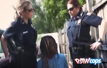Black cock is apprehended just to bang two MILF cops with his big black cock!